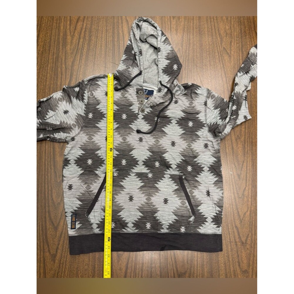 Quilted Giraffe Men's Aztec Print Lightweight Hoodie XL - Picture 6 of 7